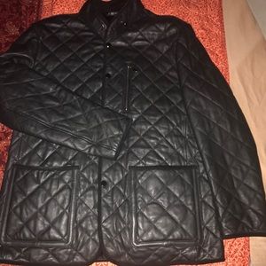 Light Quilted leather coat